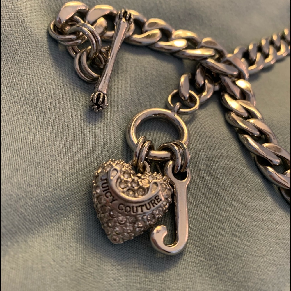 Juicy Couture silver pave necklace